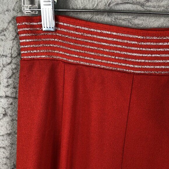 Vintage Celanese Maxi Skirt Women 14 Retro Polyester 70s Sailor Preppy Old Money - Picture 13 of 16